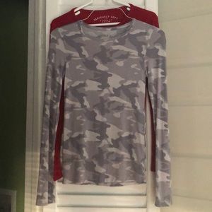 Grey & Red Long Sleeve’s (AREO)